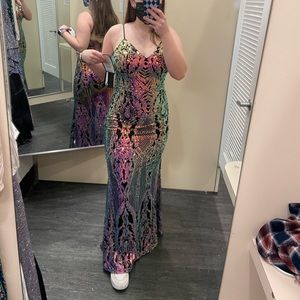 Sequins Mermaid fit prom dress